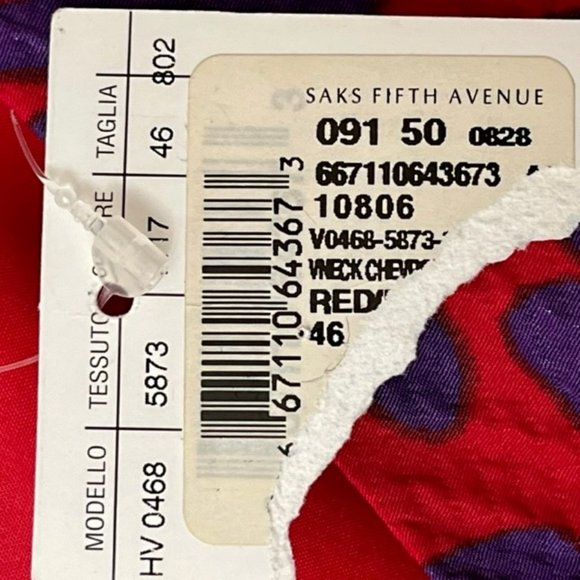 Moschino Sleeveless V-Neck Fit/Flare Dress - Red/Purple - 12 - Picture 8 of 12